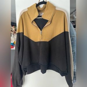 Free People Movement - Half Zip Colorblock pullover